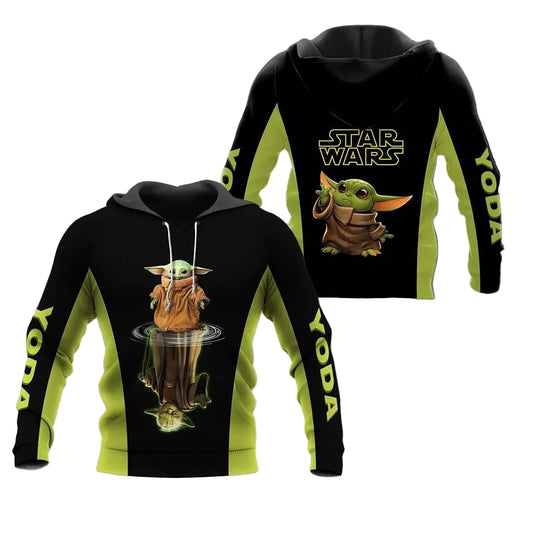 Yoda Star Wars Aop Hoodie Moonbestprint