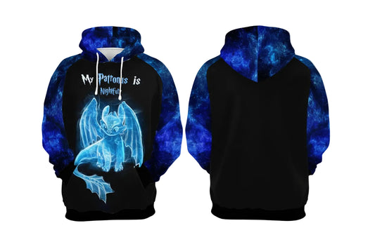 My Patronus Is Nightfury - Toothless Mashup Harry Potter Over Print 3d Hoodie Zip Hoodie Moonbestprint