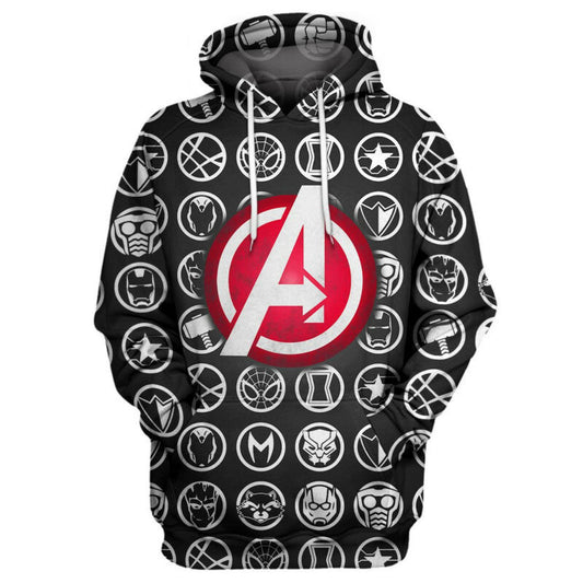 Marvel Avengers The A Logo Hoodie Zip Hoodie Moonbestprint