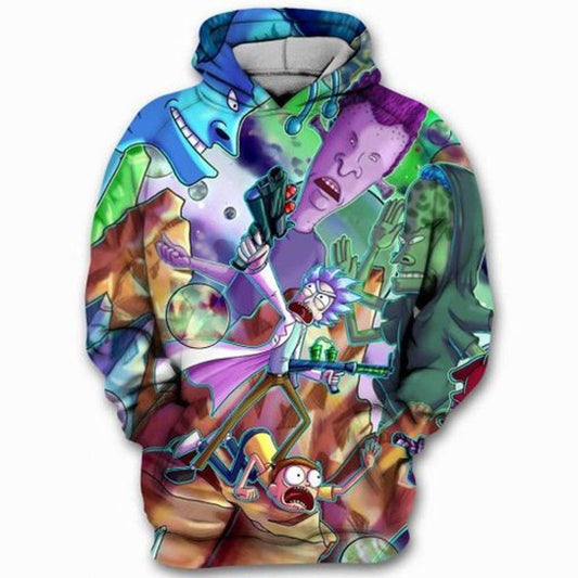 Rick And Morty Beavis And Butthead 3d T Shirt Sweatshirt Zip Hoodie Bomber 925 Moonbestprint