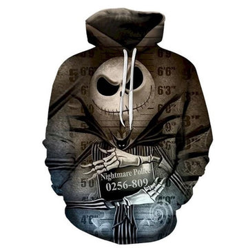 Jack Skellington Nightmare Police 0256 809 3d Hoodie Moonbestprint