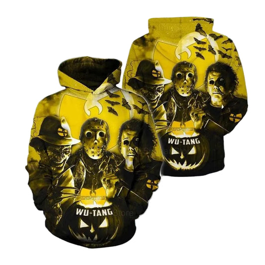Wu Tang Clan Hip Hop ,wu Tang Clan Halloween Movies 5 3d Hoodie Zip Hoodie Moonbestprint