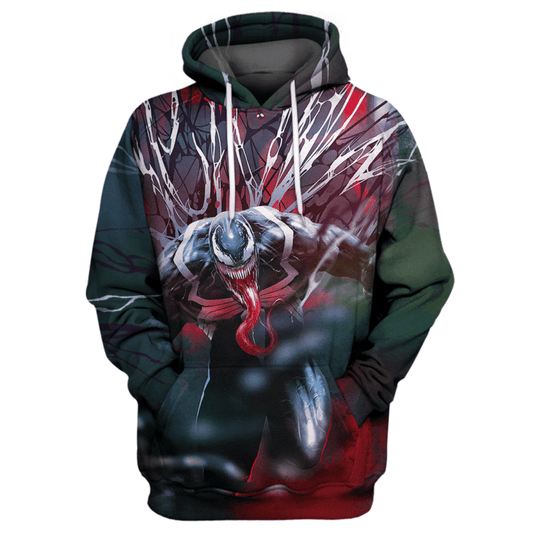 Marvel The Power Venom 3d Hoodie Zip Hoodie Moonbestprint