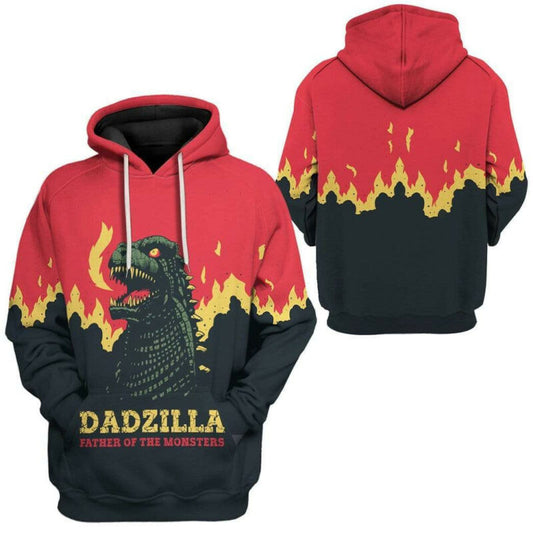 Father Monters Hoodie Dadzilla Hoodie Apparel Best Gift For Father's Day 3d Hoodie Zip Hoodie Moonbestprint