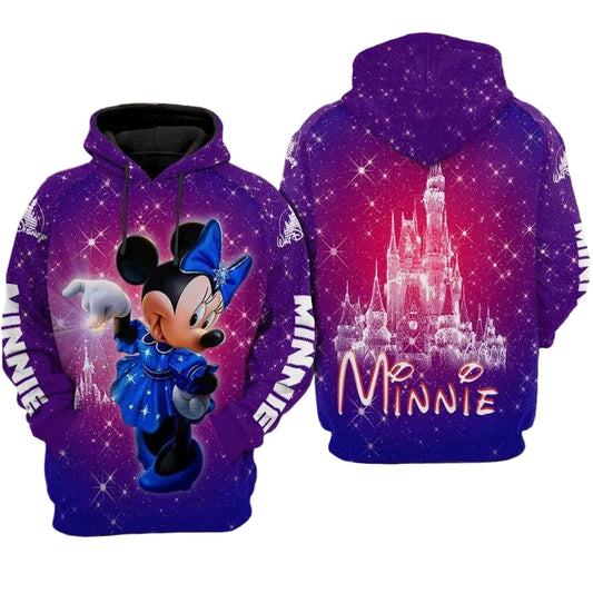 Minnie Mouse Disney, Cute Minnie Disney Castle Ver10 Aop Hoodie Moonbestprint