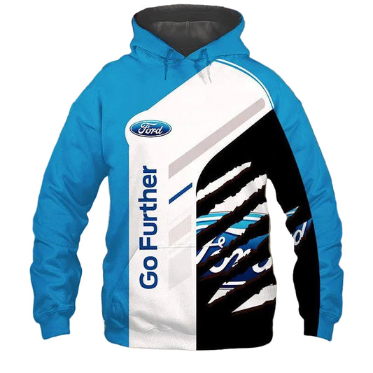 Ford Go Further Sport Car 5k477 Fan Gift Stylist Unisex Cartoon 3d Hoodie Zip Hoodie Moonbestprint