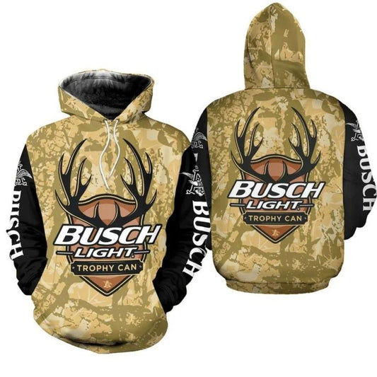 Busch Light Beer Lover Gift, Deer Busch Light Trophy Can All Over Print Hoodie Moonbestprint