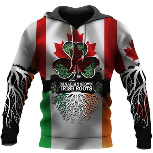 Clover Canadian Grown Irish Roots 3d Hoodie Moonbestprint