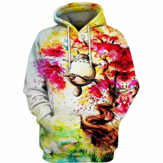 My Neighbor Is Totoro Colorful Over Print 3d Hoodie Zip Hoodie Moonbestprint