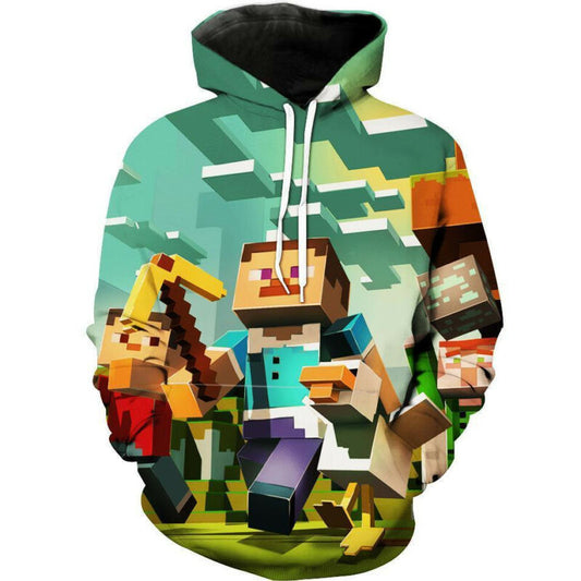 Gaming Minecraft 3d Minecraft Hoodie 3d Zip Hoodie Moonbestprint