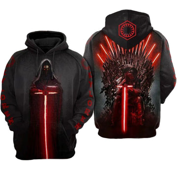 King Kylo Ren Thrones The Force Awakens Star Wars All Over Print Hoodie Moonbestprint