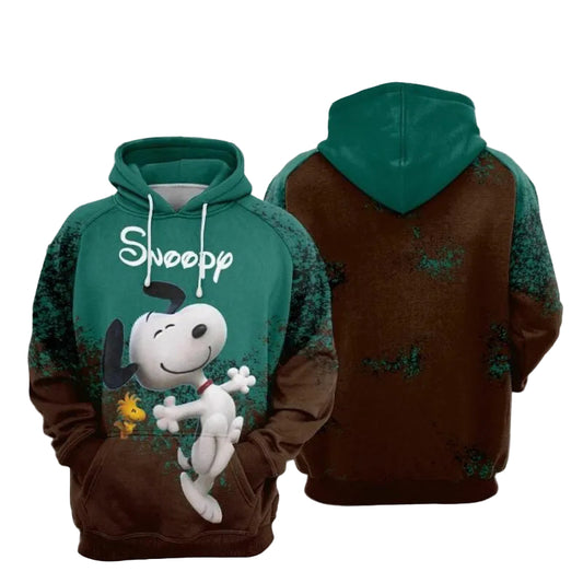 Snoopy And Woodstock Cartoon Peanuts 1 Over Print 3d Hoodie Zip Hoodie Moonbestprint