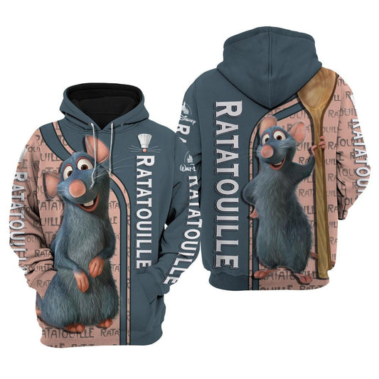 Remy Mouse Ratatouille Disney Fan Gift, Stylist Unisex Cartoon Graphic Outfits Aop Hoodie, Zip Hoodie Moonbestprint