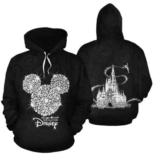 Diamond We Are Never Too Old For Mickey Hoodie Zip Hoodie Moonbestprint