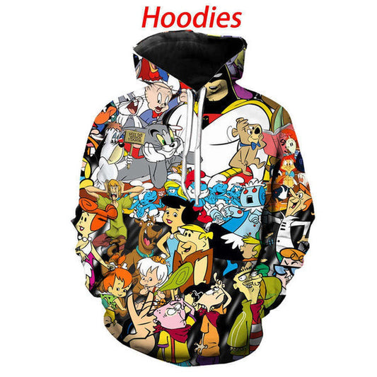 Cartoon Gang Tom Jerry Looney Tunes Parody Funny 3d Full Print All Over Hoodie Moonbestprint
