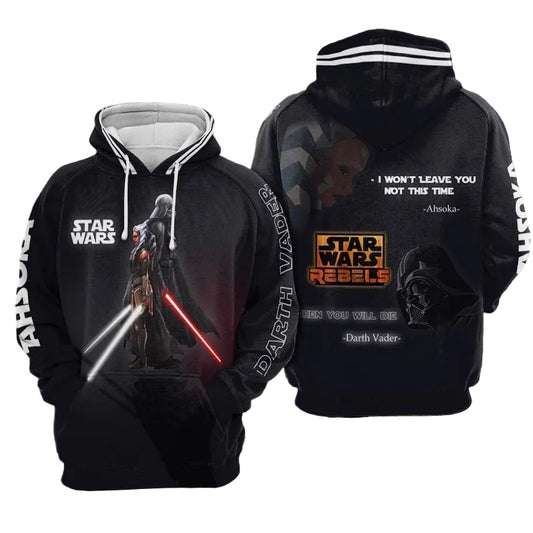Ahsoka And Darth Vader Star Wars Rebels Over Print 3d Hoodie Zip Hoodie Moonbestprint