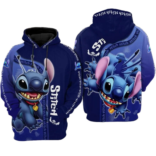 Stitch Cartoon Lilo And Stitch Over Print 3d Hoodie Zip Hoodie 1220 Moonbestprint