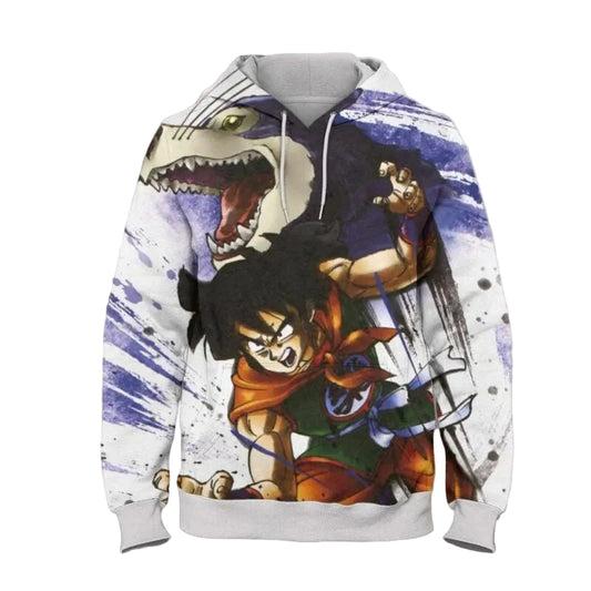 Dinosaur Goku Cartoon Dragon Ball Anime Manga Over Print 3d Hoodie Zip Hoodie Moonbestprint