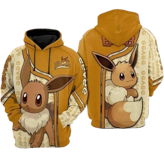 Pokemon Eevee Cute Lover 3d Hoodie Zip Hoodie Moonbestprint