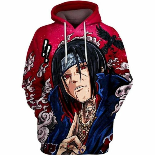 Itachi Uchiha Charisma Naruto Anime All Over Printing 3d Hoodie Moonbestprint
