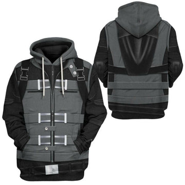 Marvel Black Widow Infinity War Vest Suit Costume Black 3d Hoodie Zip Hoodie Moonbestprint