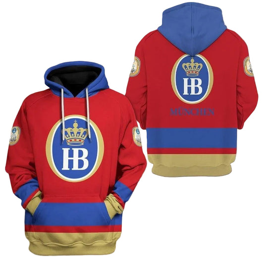 Hb Hofbrau Munchen Beer 3d All Over Print Hoodie 369 Moonbestprint