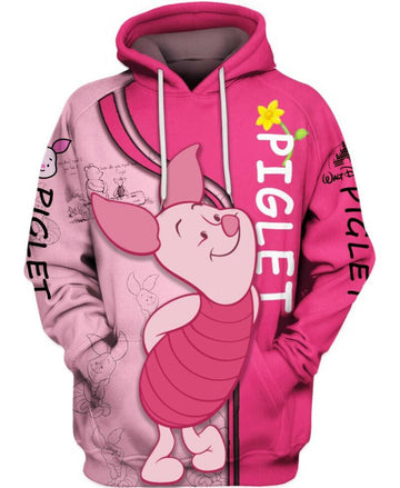 Adorable Piglet Hoodie Moonbestprint