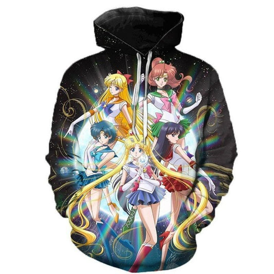 Hot Fashion Sailor Moon Over Print 3d Hoodie Zip Hoodie Moonbestprint