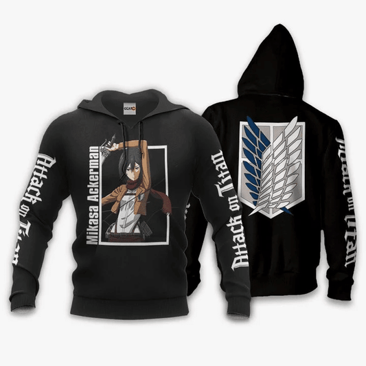 Mikasa Ackerman Attack On Titan Anime Manga For Men And Women 3d Hoodie Zip Hoodie Moonbestprint