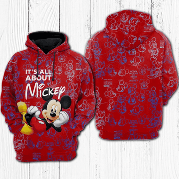 It's All About Mickey Mouse Comics Disney 496 Fan Gift Stylist Unisex Cartoon Graphic Outfits Aop Hoodie Moonbestprint