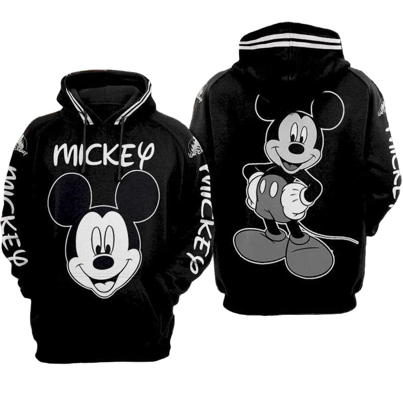 Mickey Mouse Disney, Mickey Black And White Ver5 Aop Hoodie Moonbestprint