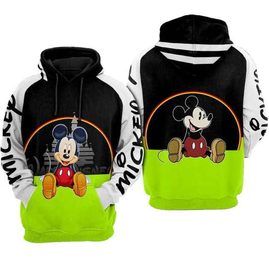 Mickey Then And Now Over Print 3d Hoodie Zip Hoodie 360 Moonbestprint