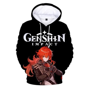 Diluc Genshin Impact Over Print 3d Hoodie Zip Hoodie 3 Moonbestprint