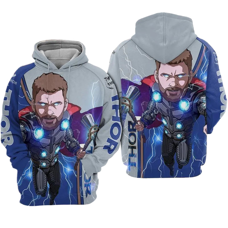 Thor Avengers Marvel Over Print 3d Hoodie Zip Hoodie Moonbestprint