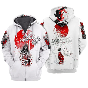 Samurai Girl For Men And Women 3d Hoodie Zip Hoodie Moonbestprint