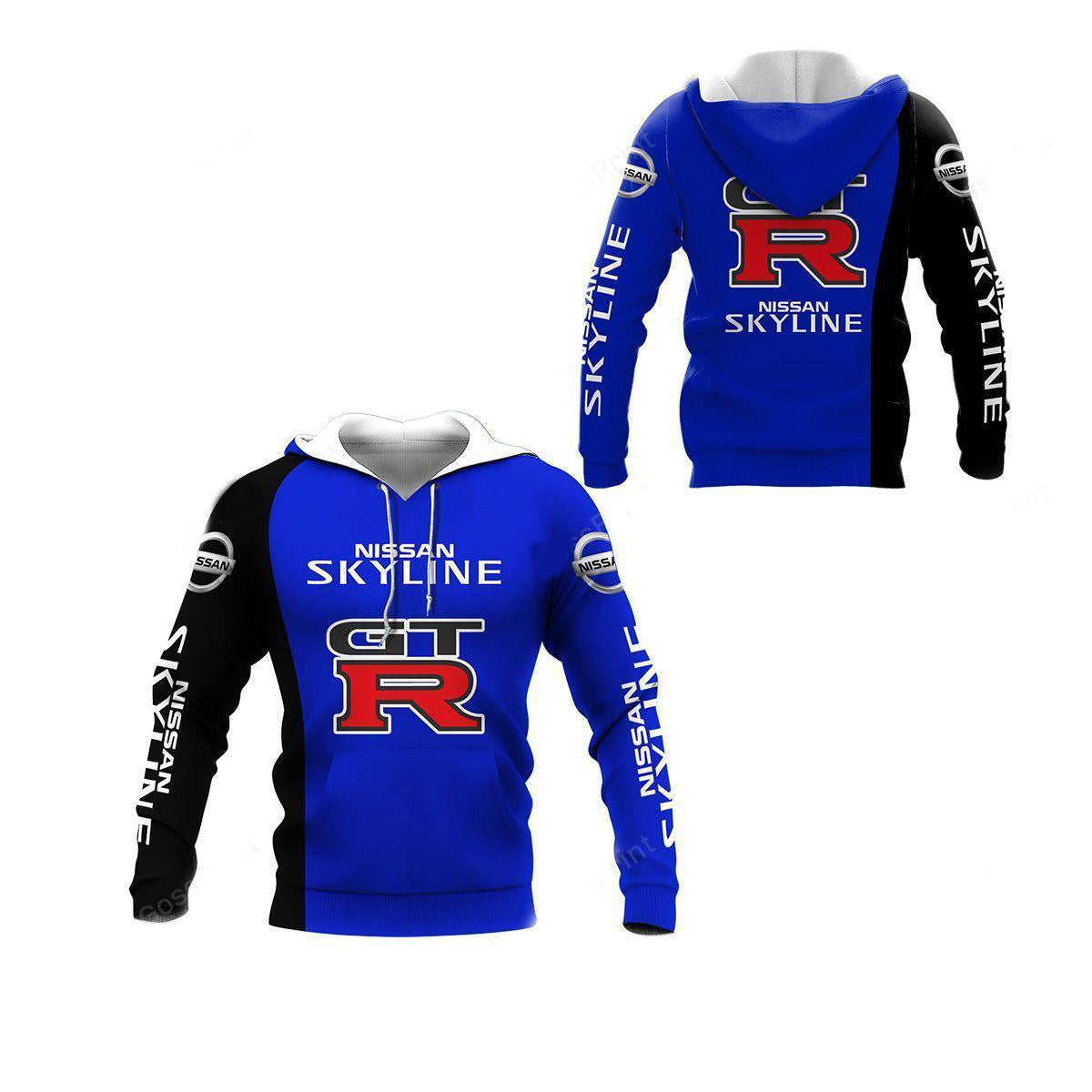 Nissan Skyline Gtr Blue All Over Print Hoodie, Zip Hoodie 170 Moonbestprint