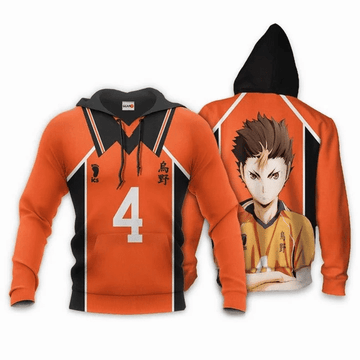 Yu Nishinoya Karasuno Anime Manga Haikyuu Number 4 For Men And Women 3d Hoodie Zip Hoodie Moonbestprint