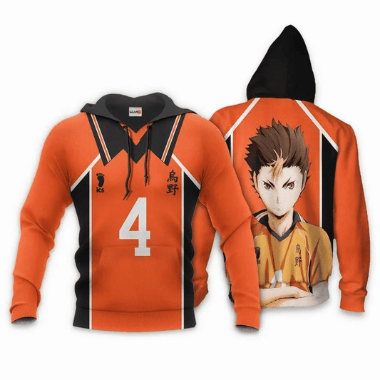 Yu Nishinoya Karasuno Anime Manga Haikyuu Number 4 For Men And Women 3d Hoodie Zip Hoodie Moonbestprint