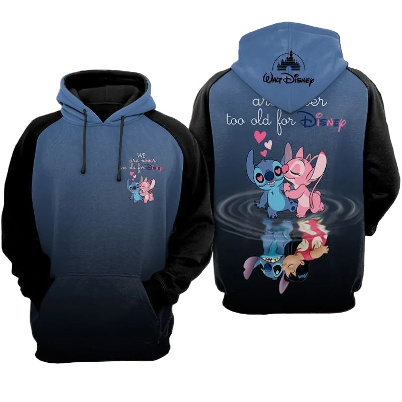 For Stitch And Lilo Pelekai Lovers We Are Never Too Old For Disney 3d Hoodie Moonbestprint
