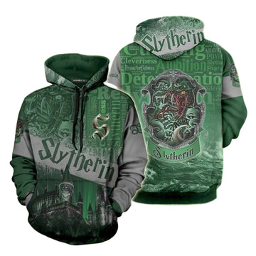 Slytherin Crest Logo Harry Potter V1 3d Hoodie Moonbestprint