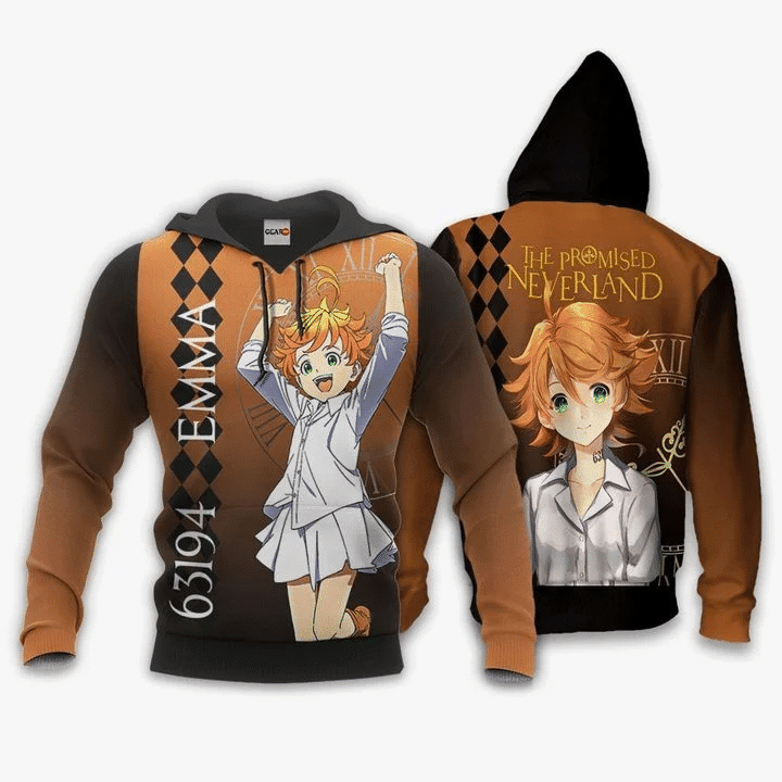 Emma Anime Manga Yakusoku No Neverland The Promised Neverland 63194 For Men And Women 3d Hoodie Zip Hoodie Moonbestprint