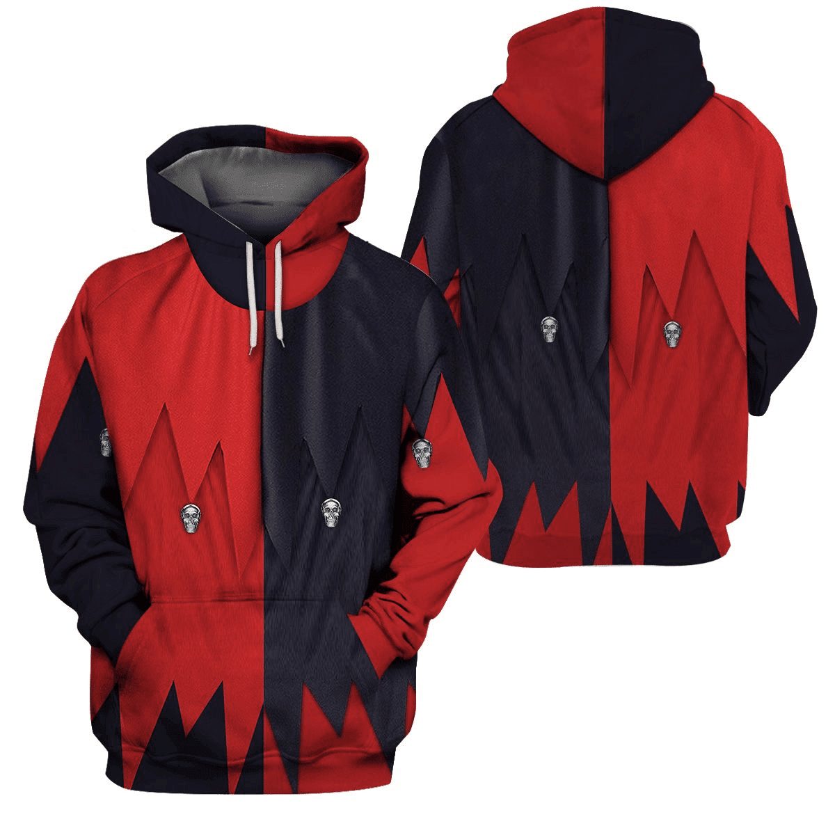 Evil Jester Halloween 3d Hoodie Moonbestprint