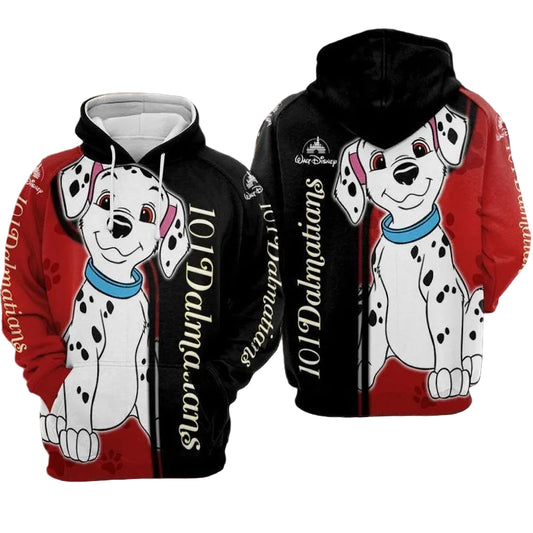 Puppy 101 Dalmations Disney Over Print 3d Hoodie Zip Hoodie Moonbestprint