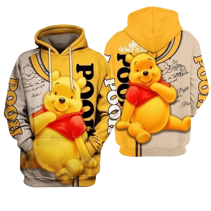 Lovely Winnie The Pooh Disney World 107 Fan Gift Stylist Unisex Cartoon Graphic Outfits Aop Hoodie Moonbestprint