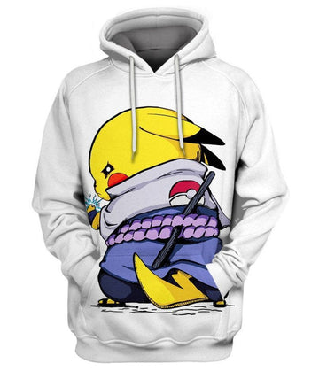 Pikachu X Sasuke Chidori Samurai 3d Hoodie Zip Hoodie Moonbestprint