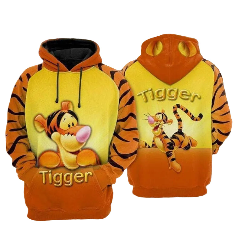 Disney Winnie The Pooh Tigger Cute 3d Hoodie Zip Hoodie Moonbestprint