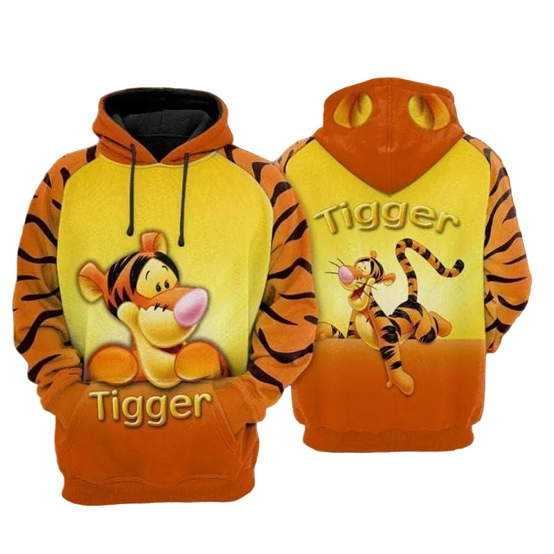 Funny Tigger Winnie The Pooh Gift For Fan 3d Hoodie All Over Printed Hoodie Moonbestprint
