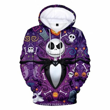The Nightmare Before Christmas Jack Skellington Over Print 3d Hoodie Zip Hoodie Moonbestprint
