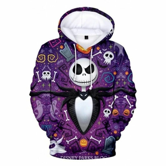 The Nightmare Before Christmas Jack Skellington Over Print 3d Hoodie Zip Hoodie Moonbestprint