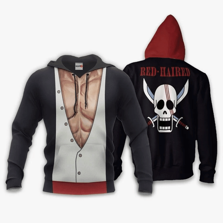 One Piece Shank Red Haired Anime Manga For Men And Women 3d Hoodie Zip Hoodie Moonbestprint